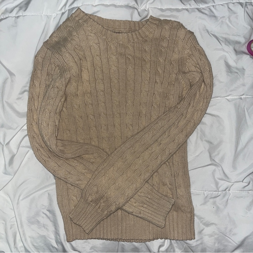 Tommy Hilfiger Beige Cable Knit Sweater